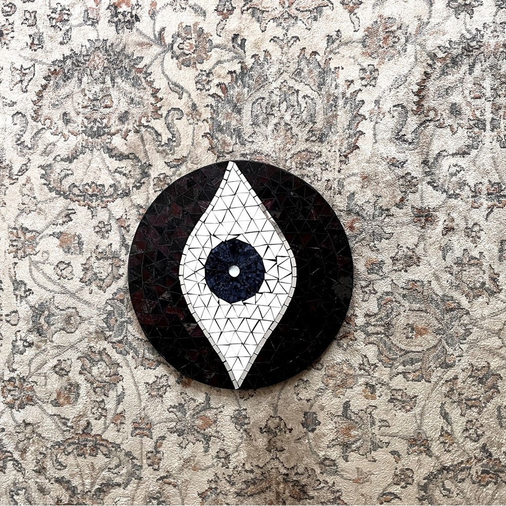 Evil eye mosaic wall decor